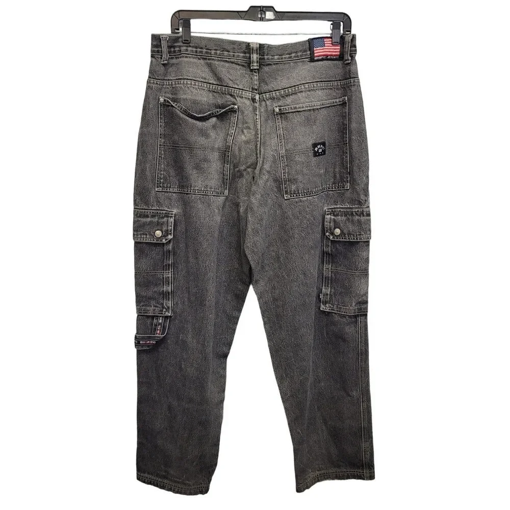 Beverly Hills Polo Club Mens 40X32 Lots of Pockets 100% Cotton Denim Jeans